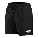 Speedo Essential Enduranc+ Badeshorts für Männer, Badehose Herren, Schwarz, Größe L