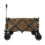 Tragbarer, faltbarer Strandwagen mit Ziehgriff, robuster Trolley für Camping, Angeln und Outdoor-Aktivitäten – robuster Outdoor-Anhänger für einfachen Transport