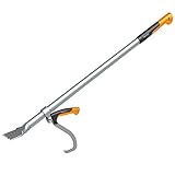 Fiskars Fällheber mit Hebehaken als Wendehilfe, Zur Holzbearbeitung, Länge: 115 cm, Schwarz/Orange/Silber, WoodXpert, L, 1015439