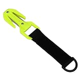 Pasamer Scuba Diving Strap Cutter, Doppelseitiger Tauchen Schneidmesser Scharfe Klingen Diving Safety Line Cutter mit Line Cutter Safe Diving Package(Fluoreszierendes Gelb)