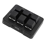 Diyeeni 6-Tasten-Gaming-Tastatur, USB-6-Tasten-Tastatur, Mechanische Gaming-PC-Tastaturen, Programmiermakro, RGB-einhändige Mechanische Gaming-PC-Tastatur für Win für