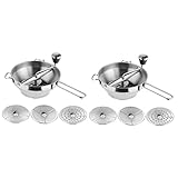 Luxshiny 2 Sets Edelstahl Rührer Haushaltswerkzeuge Handmixer Fleischwölfe Für Heimgebrauch Haushalt Kartoffelstampfer Küchenhelfer Kartoffelbrecher Silber Edelstahl Marmelade