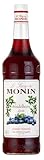 Monin Sirup Heidelbeere (1 x 1,0l) - für kreative Cocktails und Desserts - Heidelbeer - Aroma ohne künstliche Zusätze