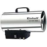 Einhell 2330920 Heißluftgenerator HGG 200 Niro Vario (Propangasbetrieben, max. 20 kW, Piezozündung, thermostatische Schutzvorrichtung, Rückbrandsicherung), Silber