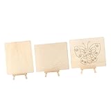 DIKACA 3 Sets Malbrett Aus Holz Whiteboard Für Kleinkinder Zeichenstaffelei Für Staffelei Für Kritzelaktivitäten Für Leere Maltafel Für Beige