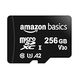 Amazon Basics MicroSDXC, 256 gb, mit SD Adapter, A2, U3, Lesegeschwindigkeit bis zu 100 MB/s, Schwarz