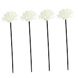MUELODSIC 4 Stück Aroma Rattan Sticks Teiliges mit Simulierten Blumen Diffusorstäben für Raumduft Kontrollierbare Duftintensität Dekorative Ätherische Öl Stäbchen für Wohnzimmer