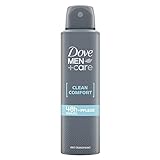 Dove Men+Care Anti-Transpirant Deo Spray Clean Comfort schützt 48 Stunden vor Körpergeruch und Schweiß 150 ml 1 Stück