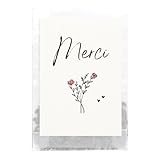 Blumensamen 'Danke' (10-50 Beutel) | Mitgebsel für Gäste | Originelle Dankeschön-Geschenke | für Kollegen, Erzieherinnen, Kindergeburtstag, Hochzeit (Danke - Blumen, 10)
