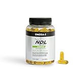 NDL Pro-Health Omega 3 – Fischöl mit hoher Konzentration an EPA und DHA – Reines Ergänzungsmittel für die Gesundheit des Herzens, des Gehirns, der Augen und der Gelenke – 120 Kapseln