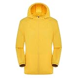 UV Shirt Herren Sonnenschutzjacke Mit Kapuze Outdoor wasserdichte Jacke Softshelljacke Leicht Atmungsaktiv Übergang Windbreaker Regenjacke Rennrad Laufen Sport Fahrradjacke Funktionsjacke