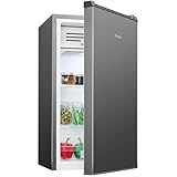 Bomann® Kühlschrank mit Frostfach | 83L | Kühlschrank mit Gefrierfach | leise | 2 Ablagen | Kühlschrank klein | Türanschlag wechselbar | 0°C - 8°C | kleiner Kühlschrank mit Gefrierfach | KS 7257 inox