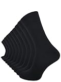 Cotton Prime 10 Paar Komfortsocken ohne Gummibund & Naht – 80% Baumwolle – Bequeme Gesundheitssocken mit Komfortbund für Damen & Herren, schwarz, Gr. 35-38