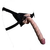 Soarvlorfy Silikon Umschnall-Dildos Realistischer Super Langer Dildo 32cm, Strap-On Dildo Lesben Anal Dildo SM Masturbator mit Einstellbar Harness und Saugnapf, Erwachsene Sex Toys Gurt,Flesh