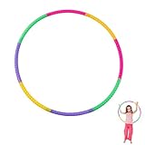 Hula Hoop Reifen Kinder,Hulahoopreifen Erwachsene,Hoola Hoop zum Abnehmen,Kunststoff Abnehmbar Gymnastikreifen,Fitnessreifen,Hola Hoop für Tanz,Fitnessstudio und Fitnessaktivitäten (8 Abschnitte)