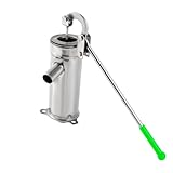 Manuelle Schwengelpumpe Saugpumpe 8m Tiefe, Wasserpumpe Edelstahl Handwasserpumpe, Handpumpe für Home Garden Yard Grundwasser