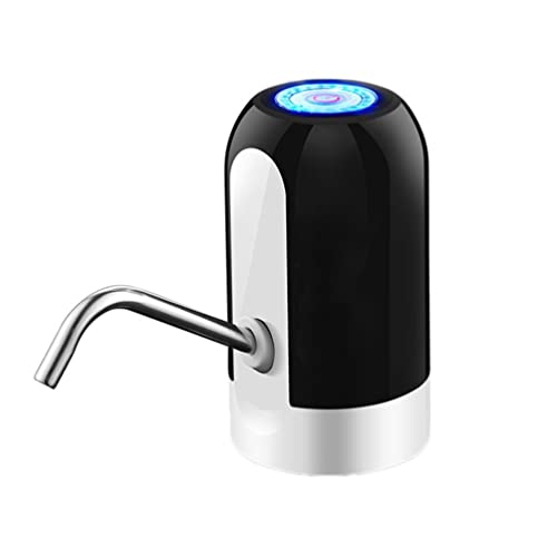 HUFFA 1 Stück elektrische Wasserflaschenpumpe USB-Aufladung automatischer Wasserspender nachfüllbare Flasche Trinkwasser schnell pumpender Spender (Color : Black)