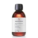 Naissance Aprikosenkernöl (Nr. 204) - 225ml - Aprikosenöl für Gesicht, Körper, Massage, Kosmetik, Haut, Nägel, Haare, Lippenpflege