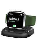 NEWDERY Kabellose Ladestation für Apple Watch 9/Ultra Schnellladestation Dock Ständer Magnetische iWatch Ladehalterung Tragbares Mini-Reiseladegerät für iWatch Serie 9/8/7/6/5/3/2/SE/Ultra, schwarz