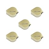 5 Set tragbare Juwelierlupe, 30 x 21 mm, goldfarbene Augenlupe, Schmuckstein, Lupe