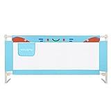 welspo 180 * 68cm Bettgitter Bettschutzgitter für Kinder Kinderbettgitter Klappbares Babybettgitter Bed Rail für Kleinkinder Blau