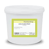 Calciumcitrat Pulver 500g - Calciumgehalt 21% - Lebensmittelqualität - E333 (ii) - frei von Zusatzstoffen!