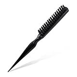 MAYOKIAAR Volumen und Glanz Wildschweinborsten,Toupierbürste, Klassisch Schwarz Teasing Brush, Für Volumen und Glanz