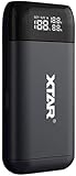 Schnellladegerät + Powerbank XTAR PB2S Typ C, tragbares Akku-Ladegerät mit Dual-Funktion, USB C für 18650 18700 20700 21700 (Batterien Nicht enthalten)