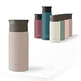 eppikan eppiToGo Edelstahl Thermobecher, Kaffeebecher, Kaffee-to-go Becher, 350 ml, 500 ml Travel Mug, auslaufsicher mit hygienischer 360°-Trinköffnung (Lavender Grey, 350 ml)