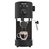 Cecotec Espressomaschine Cafelizzia Fast Pro. 1350 W, Thermoblock, ForceAroma-Technologie mit 20 Bars, verstellbare Dampfdüse, Doppelter Auslauf, Tassenwärmer, Abnehmbarer Wassertank