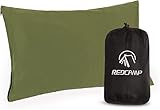 REDCAMP 30x40/50cm Camping Kopfkissen Komprimierbar, Campingkissen Weich Leicht, Reise Kissen Cover Pillow Outdoor, Kleines Kissen Blau Rot Grau Grün Mehrweg… (Armeegrün)