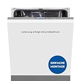 Exquisit Einbaugeschirrspüler, Spülmaschine, 60 cm Breite, Vollintegrierbar, 13 Maßgedecke, Power+, ECO-Modus, Geschirrspüler 60 cm, EGSP52113-E-030E silber