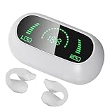 Open Ear Kopfhörer - bluetoothh Kopfhörerwith LED smart Display | Kabellose In-Ear Ohrhörer| Ergonomisches Headset mit Ladekoffer |wasserdichkabellose Ohrhörer mit Langer Akkulaufzeit for Commuting