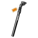 Gefederte Fahrrad-Sattelstütze 27.2 / 30.4 / 30.9 / 31.6 mm – Aluminium Dämpfung Sattelstütze mit Einstellbarer Federung für MTB, E-Bike, Citybike, BMX & Kinderfahrrad
