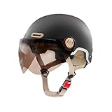 Faltbarer Helm Für Fahrräder - Fahrradhelme Für Erwachsene | Integrierte Schutzbrille, Stoßfeste ECE-zertifizierte Halbschale, Ideal Für Roller, Skateboarding Und Nächtliche Fahrten