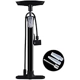 Diyife Standluftpumpe, Fahrrad Standpumpe für Presta & Schrader Ventile, 160PSI Hochdruck Fahrradpumpe Luftpumpe mit Ballnadel und Adapter