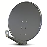 PremiumX DELUXE100 Satellitenschüssel 100cm Sat Schüssel aus Aluminium in Anthrazit Offset Satelliten-Antenne FullHD 4K UltraHD