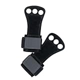 BESTonZON Weightlifting Handschuhe mit Stabilem Handgelenkschutz Atmungsaktiv Gepolstert Fingerlos rutschfest für Gym Fitness Krafttraining und Schwarz