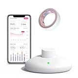 Femometer Smart Ring für Fruchtbarkeits- und Eisprungverfolgung, tragbarer Temperatur-Überwachungssensor mit App Auto-Sync, Perioden- und Schlafanalyse, Größe 6