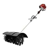 Kehrmaschine Motorbesen Kehrbesen Benzin, 2-Takt Motor, 52CC Schneefräse Benzin, 1250W Push Lawn Sweeper, Schneeräumer Sweeper Straße Fegen Tool