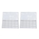2pcs 15 Gitter Transparente Lackbox Klarer Aquarell Box Lecksicheres Aquarellfall für Künstler (Transparent)
