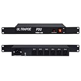 PDU-Steckdosenleiste mit 6 Ausgängen, horizontal, 1 U, Rackmontage, Überspannungsschutz, Steckdosenleiste für Server-Racks, 12 A, 1500 Joule, robuste elektrische Verlängerungskabelleiste mit 1,8 m
