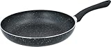 alpina Bratpfanne Ø28cm - Alle Wärmequellen, einschließlich Induktion - Antihaft - Marmoriert - Schwarz