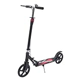 Cityroller, Pro City Scooter XXL-Räder Stabiler Kohlenstoffstahl Tretroller für Erwachsene & Jugendliche Klappbarer Scooter mit 2 Räder,Handbremse Höhenverstellbar 150kg Belastbar