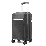 Mixibaby Gorilla Hartschalen Koffer Trolley Reisekoffer Rollkoffer Handgepäck mit 4 Zwillingsrollen, Farbe:Dunkelgrau PP23