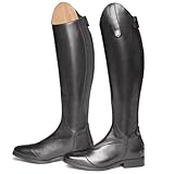 WEHAM Reitstiefel für Damen und Herren, Retro-Ritterstiefel aus PU-Leder, modische Outdoor-Reitstiefel für Pferderennen, Lange Stiefel für den täglichen Gebrauch,Schwarz,48