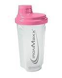 IronMaxx Protein Shaker - Frozen White Pink 700 ml | Protein Shaker with Screw Cap, Strainer & Measuring Scale | Leak-Proof, Dishwasher Safe & Free from Plasticisers BPA & DEHP, Polypropylene