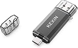 KEXIN USB C Stick 256GB USB Stick 3.0 Speicherstick USB C OTG Dual USB Flash Laufwerk Type C Android Smartphone Speicher Schwarz