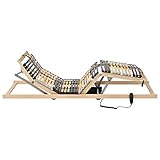 Wenjingqi 321826 Elektrisches Lattenrost, ohne Matratze, 70 x 200 cm, Braun