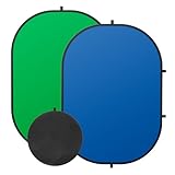 SEDGEWIN 2 in 1 Greenscreen Blauer Bildschirm Fotohintergrund Doppelseitiger Chromakey 100x150cm Fotografie Screen Pop Up Faltbarer Backdrop mit Tragetasche für Video Fotostudio Live Streaming